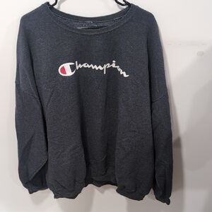Vintage Champion Charcoal Sweatshirt with Logo
